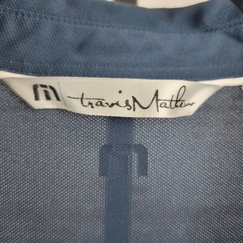 Travis Mathew Blue Polo Shirt Short Sleeve Size Large - Picture 4 of 6